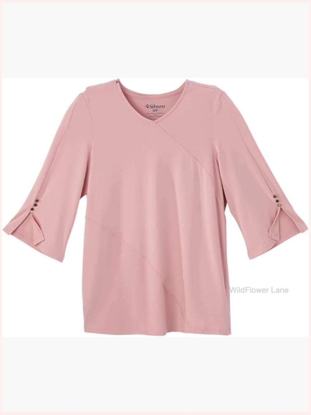 Adaptive Open-Back V-Neck Crepe Top, Size XX-Large